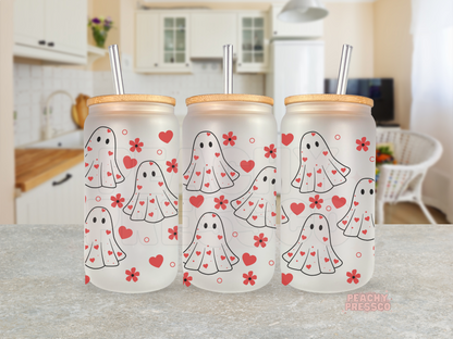 Valentine Ghostie Glass Cup