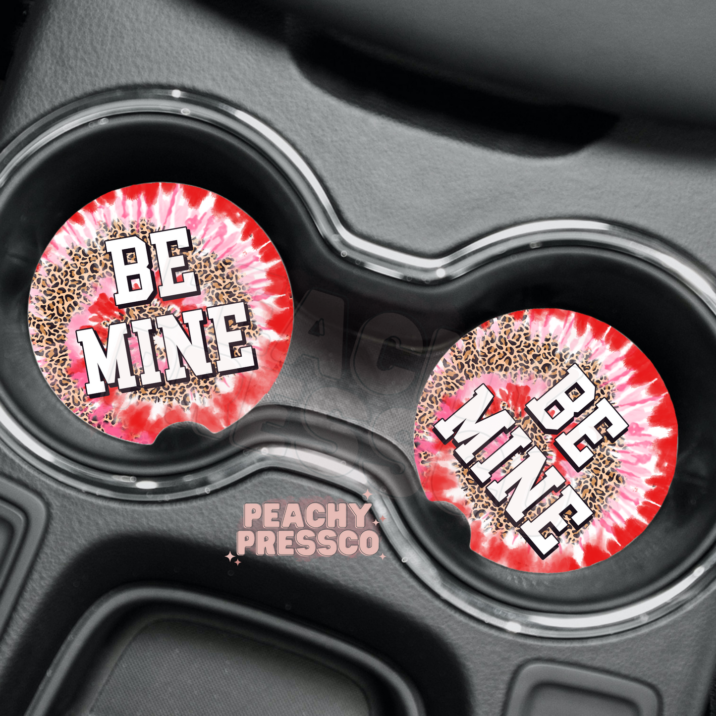 Be Mine Ceramic Car Coaster - 2pc Set