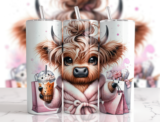 Highland Cow Coffee Stainless Steel Tumbler