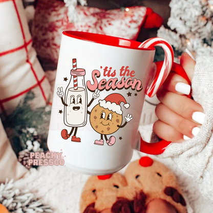 Christmas, Tis The Season - Milk & Cookies Ceramic Mug