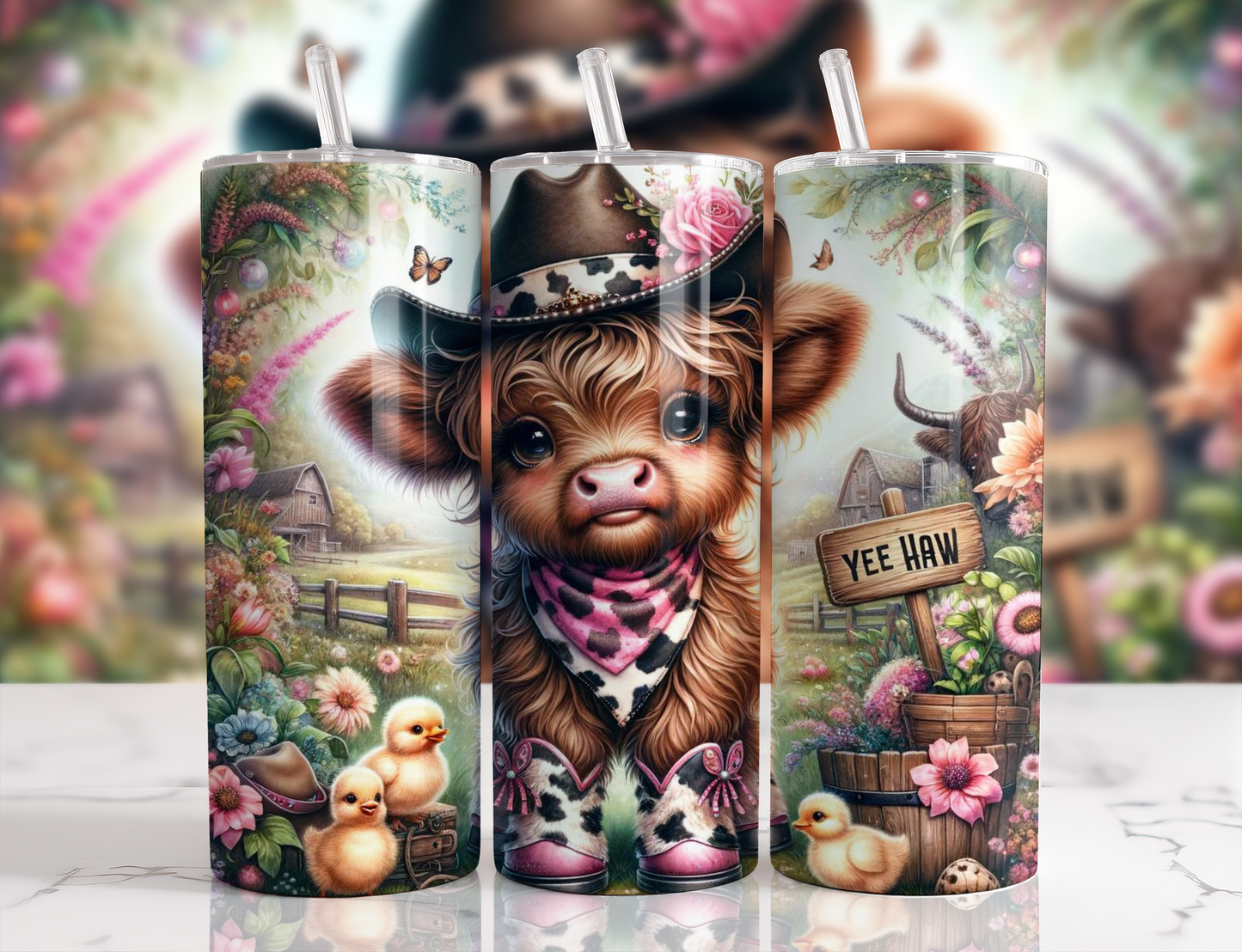 Howdy Highland Cow Stainless Steel Tumbler