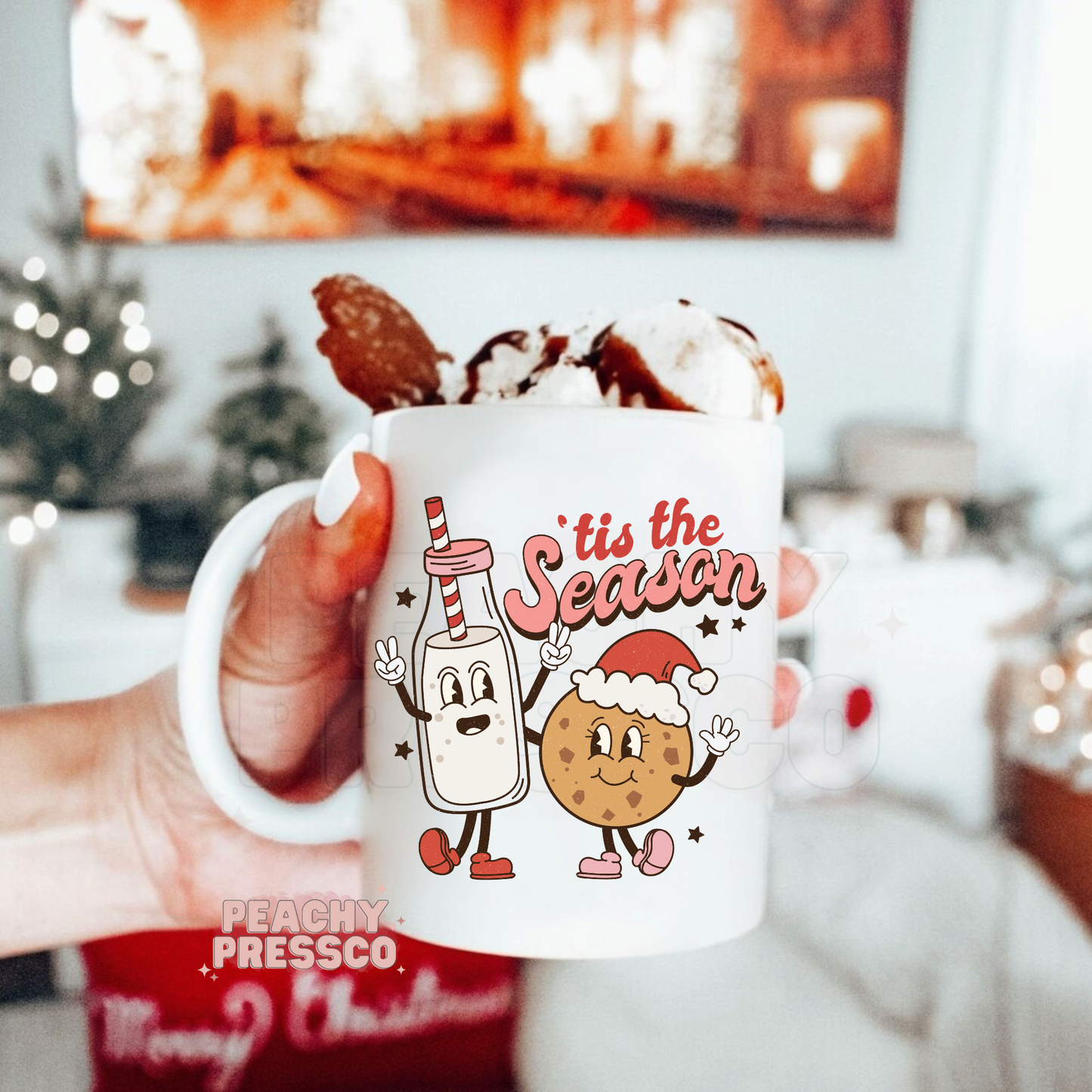 Christmas, Tis The Season - Milk & Cookies Ceramic Mug