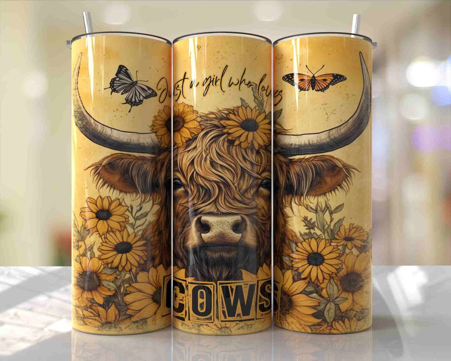 Just A Girl Who Loves Cows Stainless Steel Tumbler