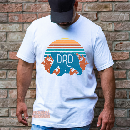 Retro Mountains, Bear Dad Apparel