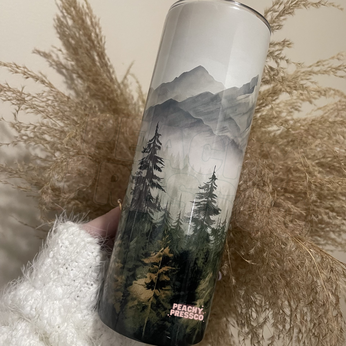 Forest, Mountain Landscape Stainless Steel Tumbler