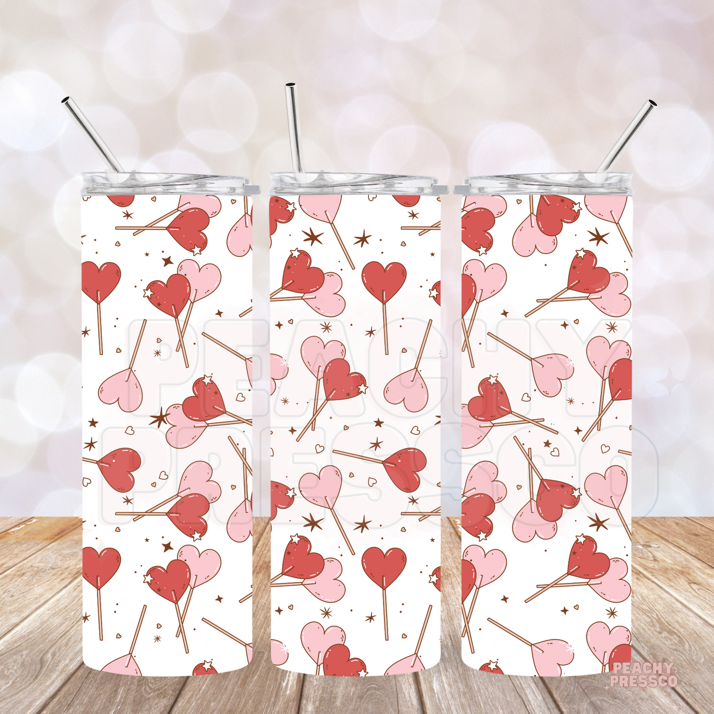 Heart Lollipop Stainless Steel Tumbler