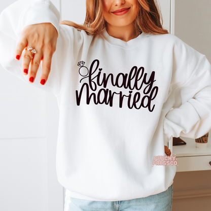 Finally Married MRS, Bride, Wifey Ring Apparel