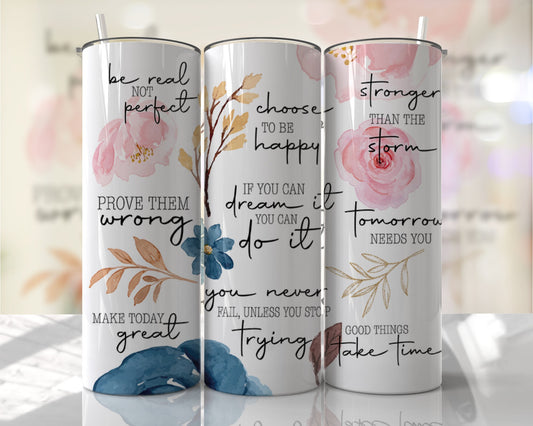 Positive Affirmations Stainless Steel Tumbler