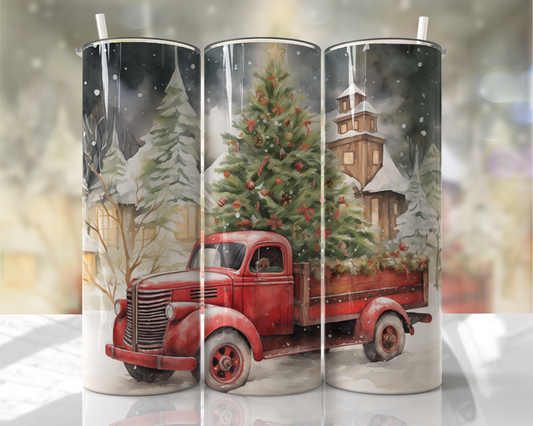 Christmas Truck Stainless Steel Tumbler