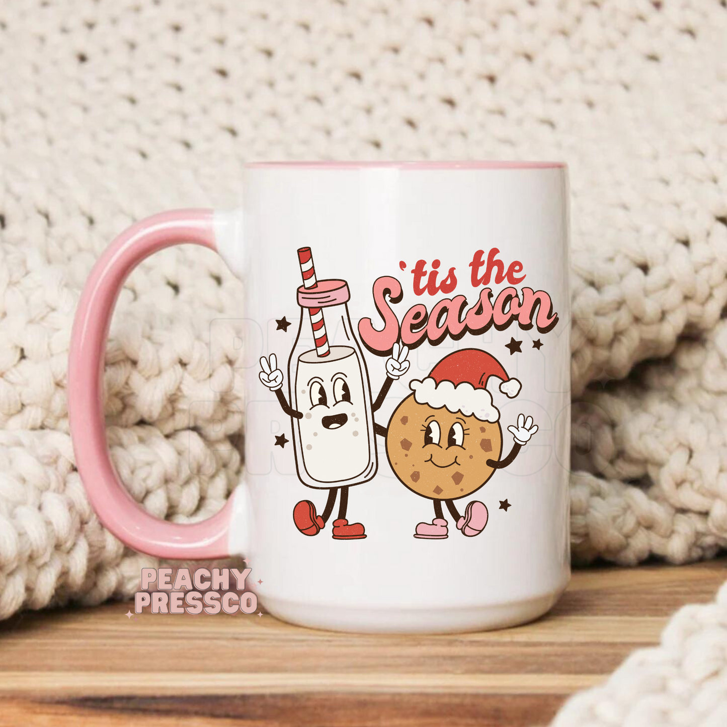 Christmas, Tis The Season - Milk & Cookies Ceramic Mug