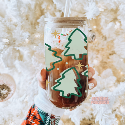 Christmas Trees - Glass Cup