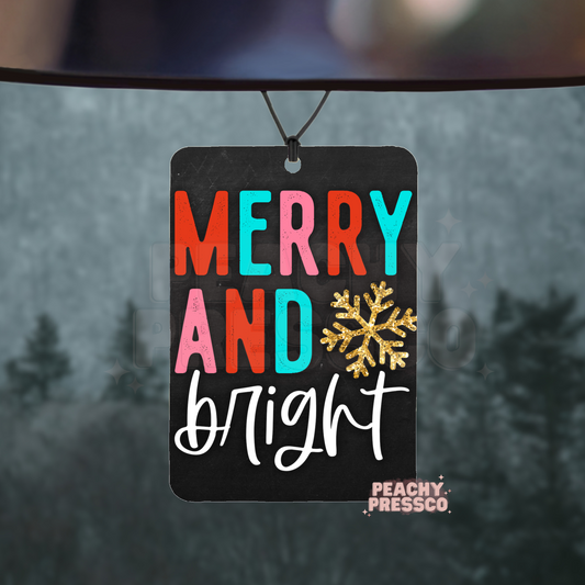 Christmas Merry and Bright - Car Air Freshener