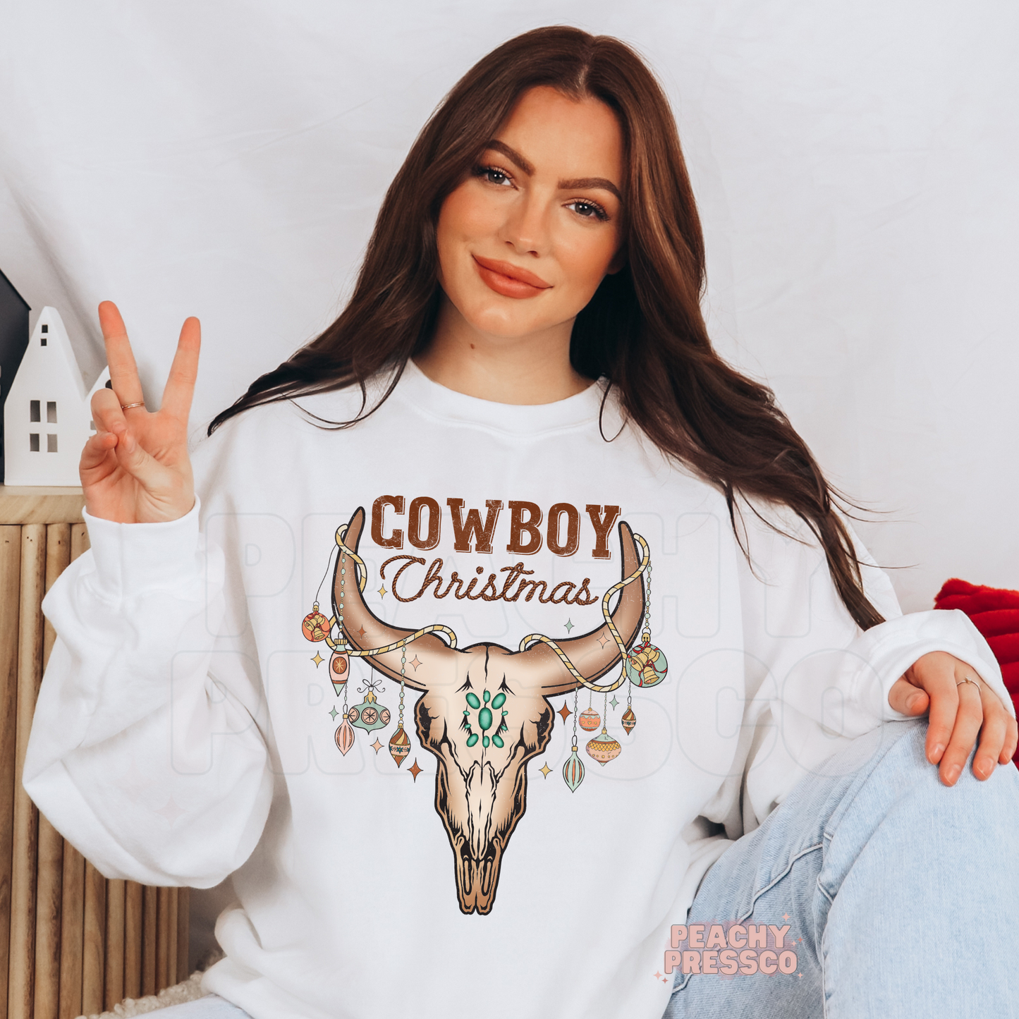 Country Cowboy Christmas Bull Apparel