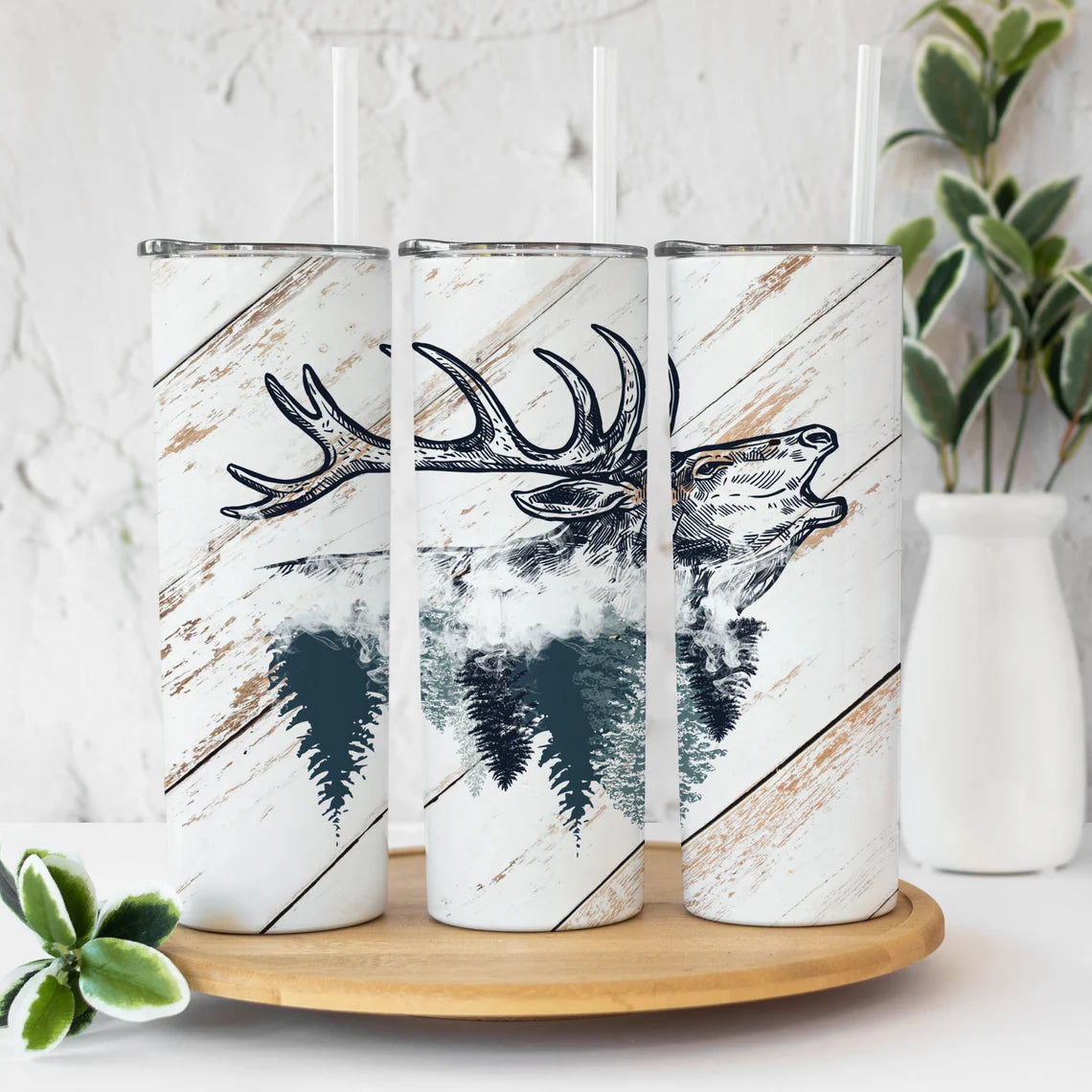 Hunting, Elk Tree Stainless Steel Tumbler