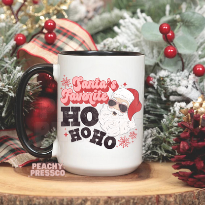 Santa's Favorite Ho Ho Ho - Christmas Ceramic Mug