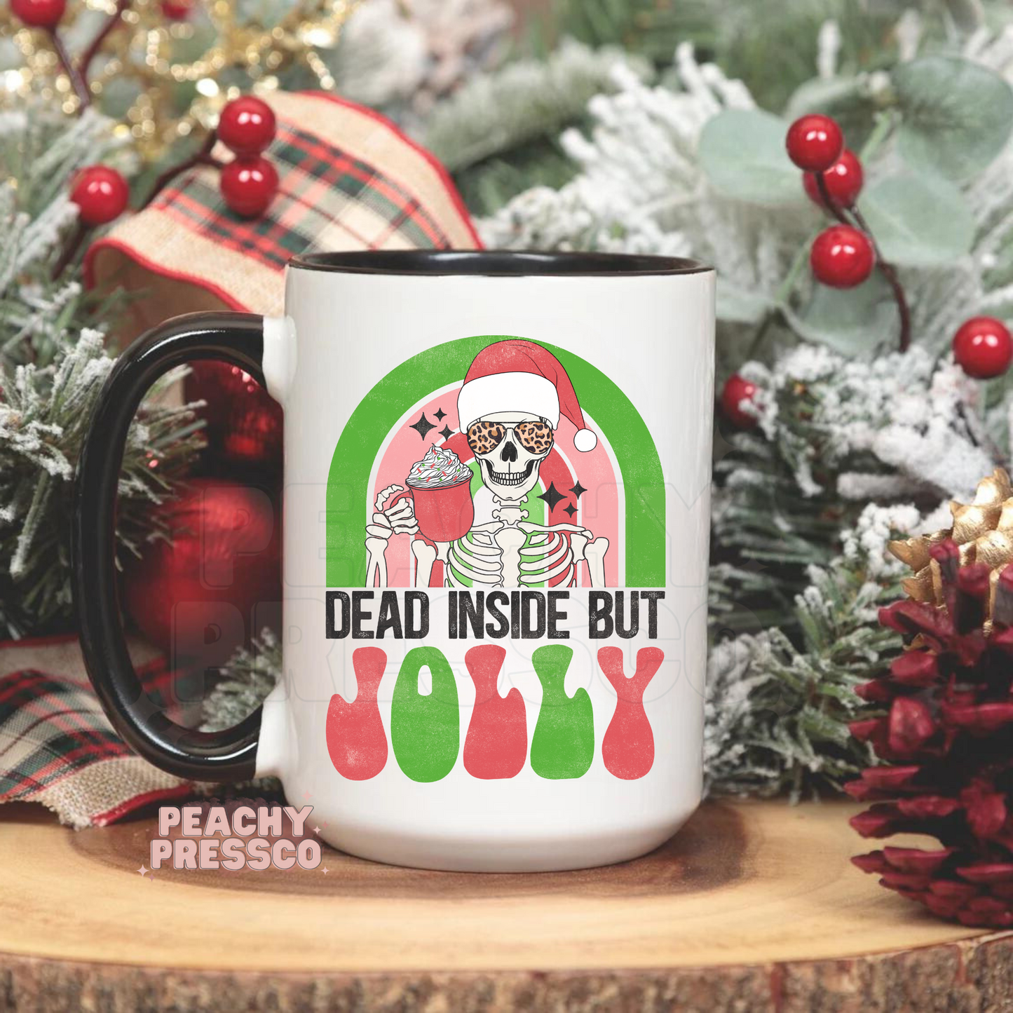 Dead But Jolly - Christmas Ceramic Mug