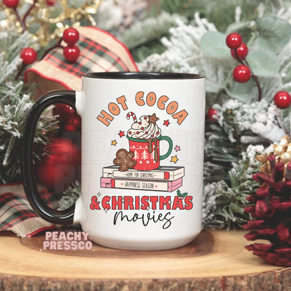 Hot Cocoa & Christmas Movies Ceramic Mug