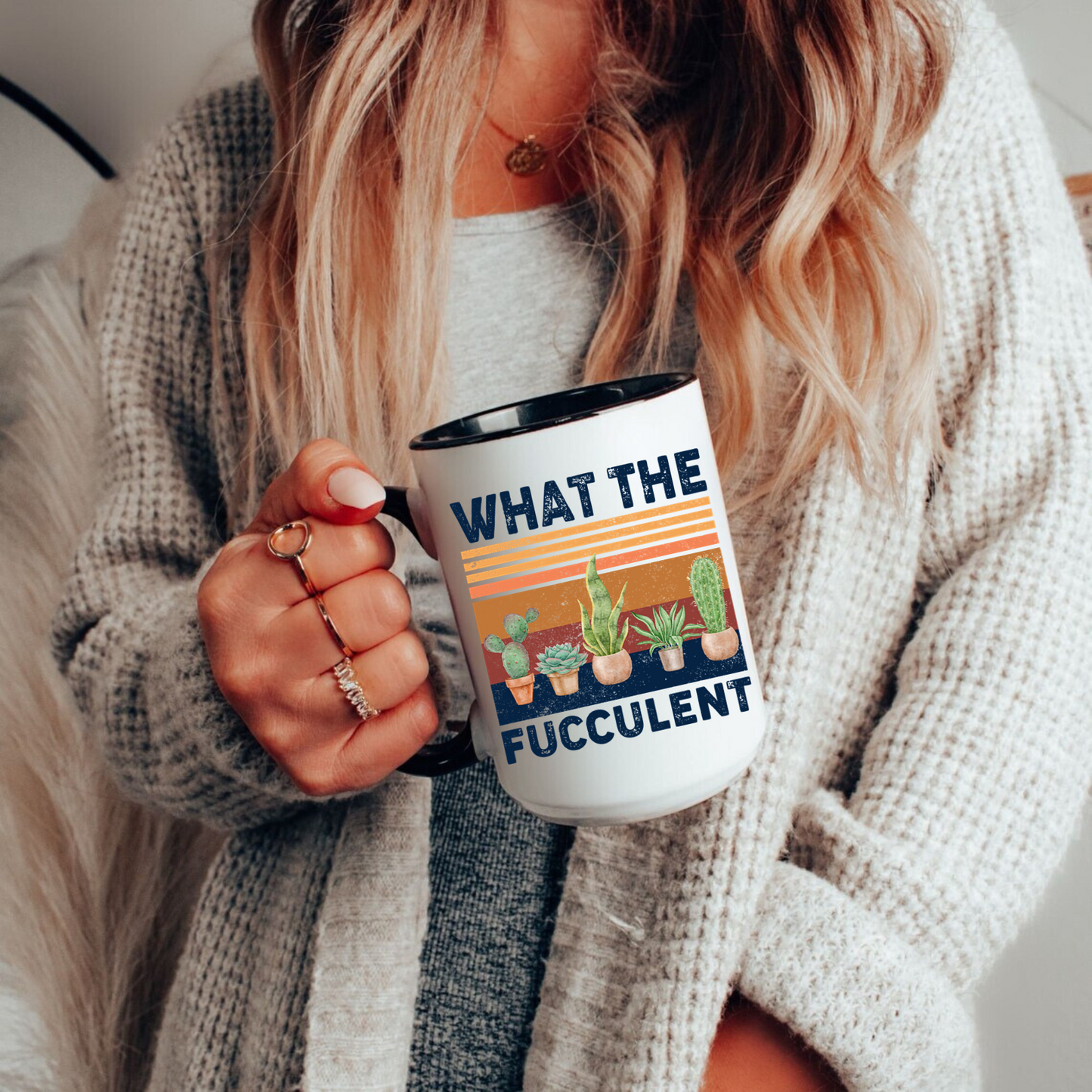 What The Fucculent - Plant Ceramic Mug