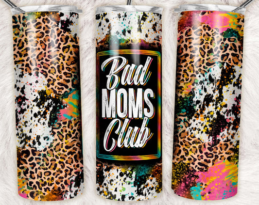 Cow Hide & Leopard - Bad Moms Club Stainless Steel Tumbler