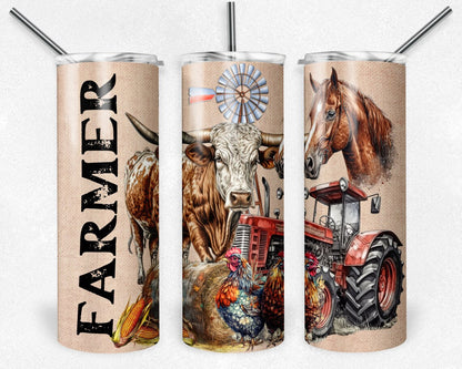 Farmer, Rancher Stainless Steel Tumbler