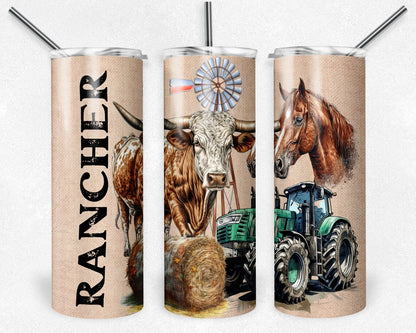 Farmer, Rancher Stainless Steel Tumbler