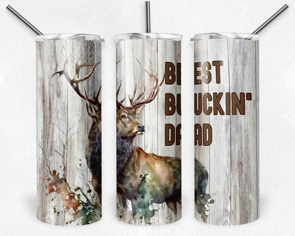 Best Buckin Dad Stainless Steel Tumbler