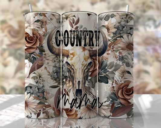 Floral Country Mama Stainless Steel Tumbler