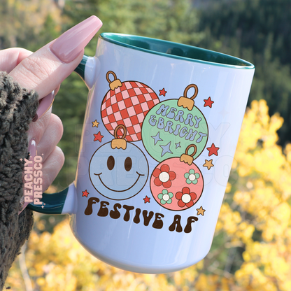 Festive AF - Christmas Ceramic Mug