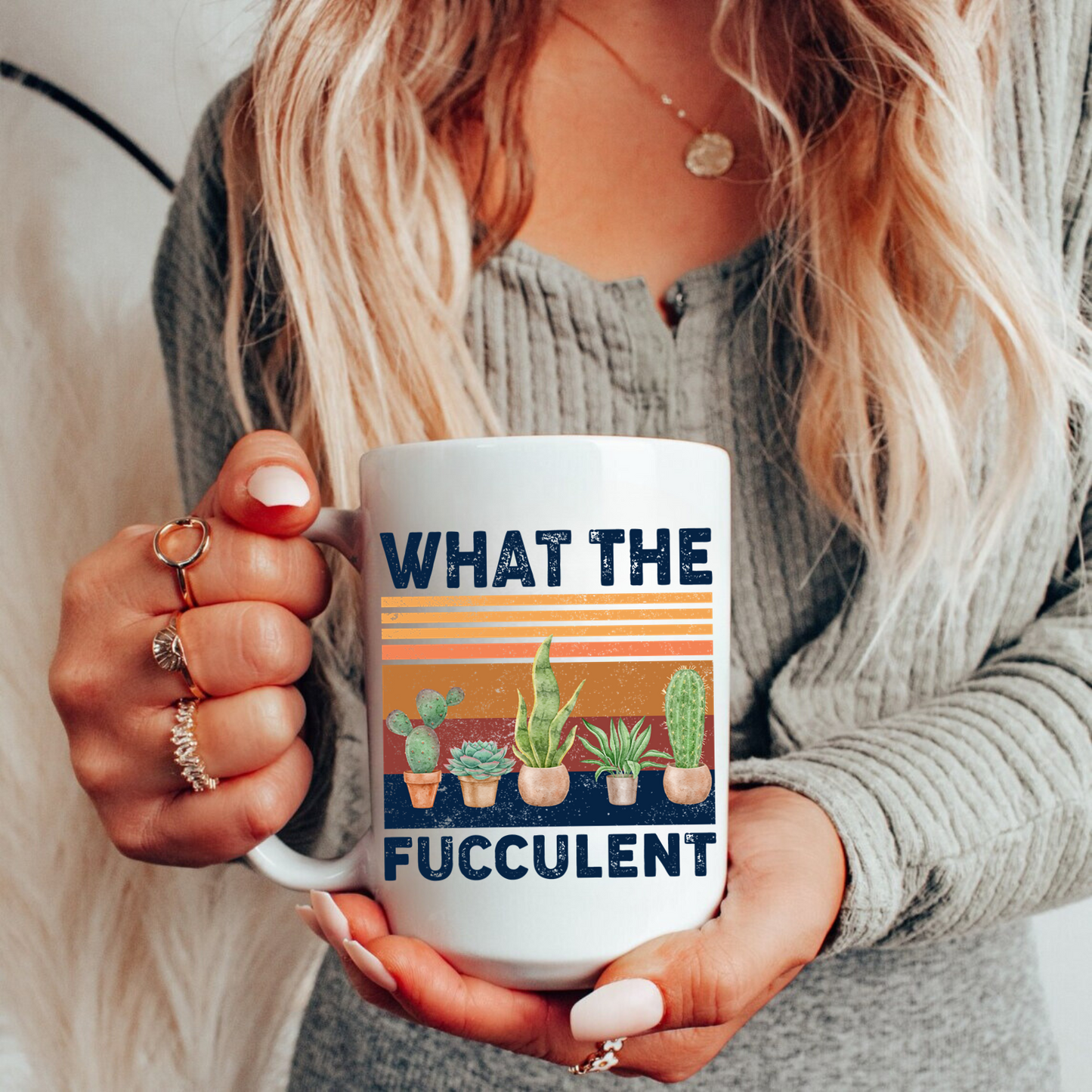 What The Fucculent - Plant Ceramic Mug