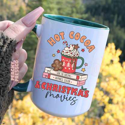 Hot Cocoa & Christmas Movies Ceramic Mug