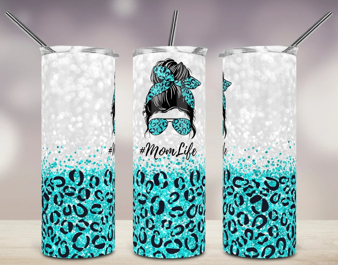 Leopard Mom Life Stainless Steel Tumbler