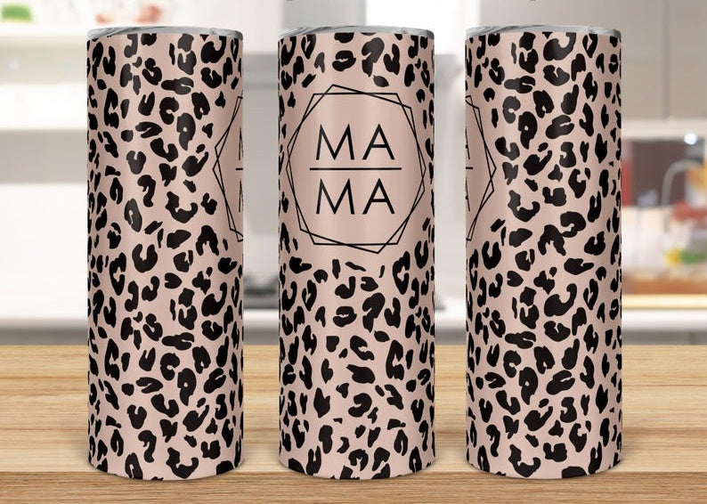 Mama & Mini Leopard Stainless Steel Tumbler