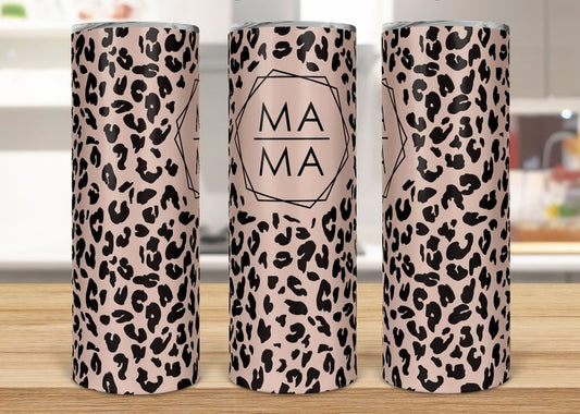 Mama & Mini Leopard Stainless Steel Tumbler