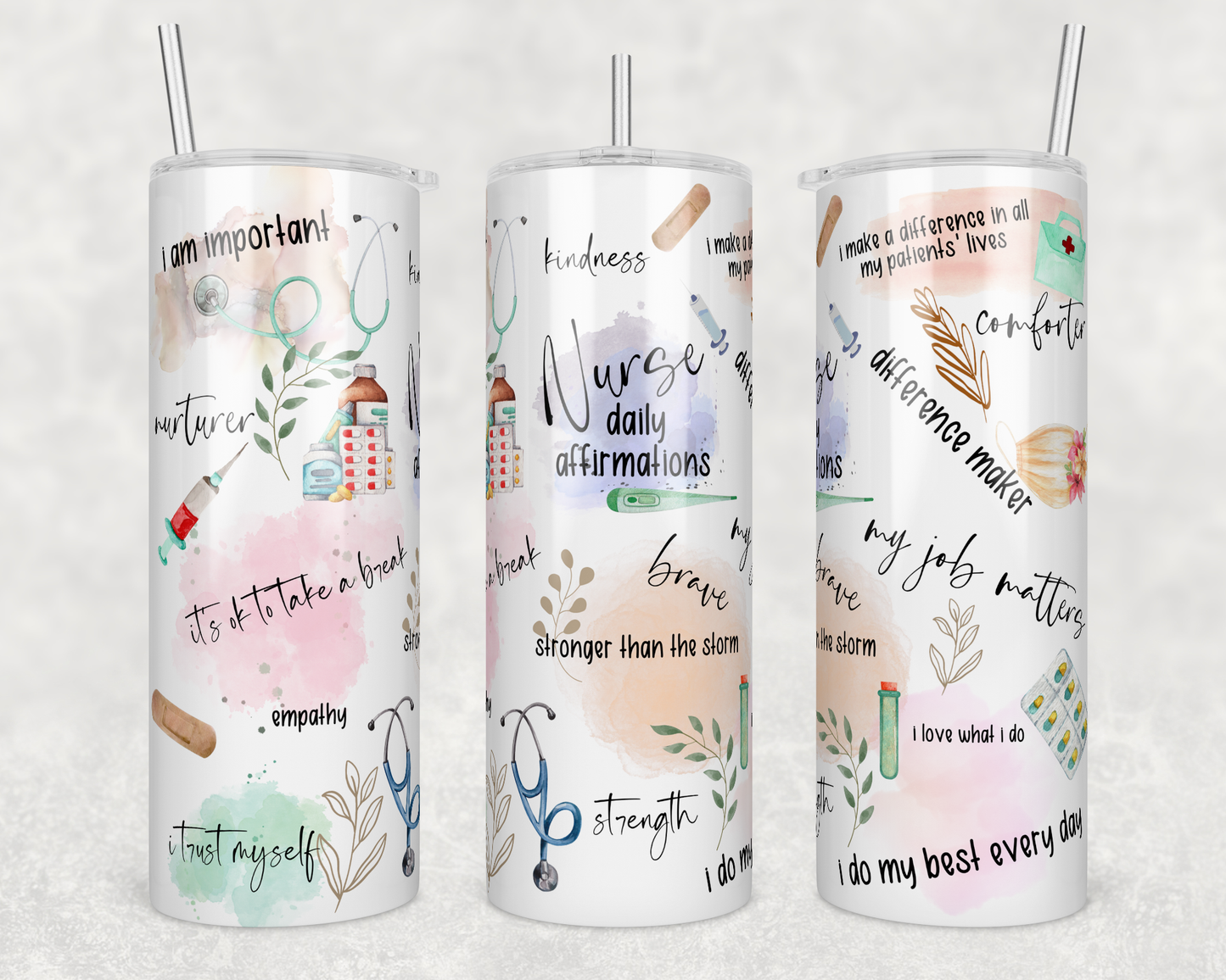 Nurse, Daily Affirmations Stainless Steel Tumbler