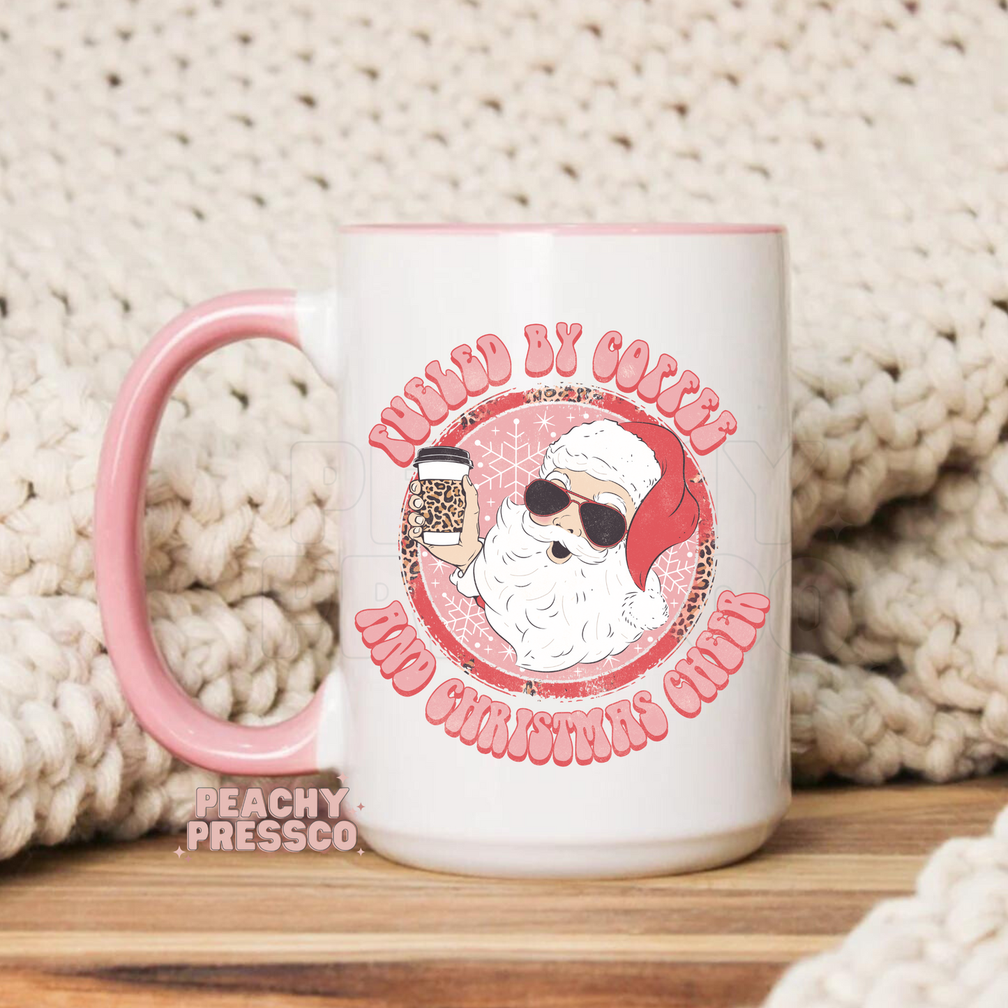 Santa, Fueled By Coffee And Christmas Cheer Ceramic Mug