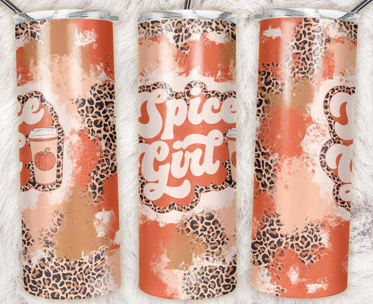 Leopard Fall Girl Stainless Steel Tumbler