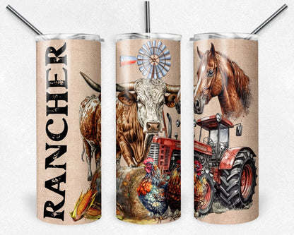 Farmer, Rancher Stainless Steel Tumbler