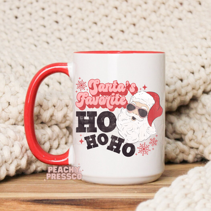 Santa's Favorite Ho Ho Ho - Christmas Ceramic Mug