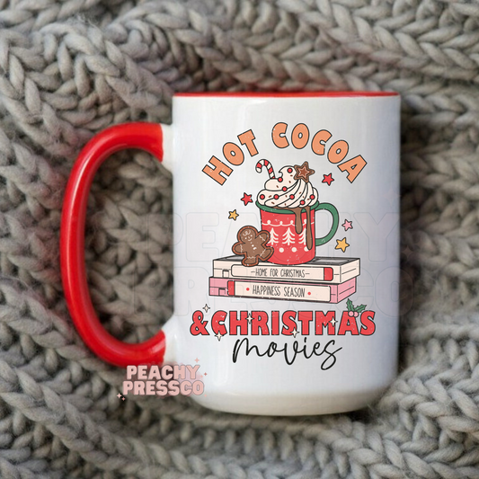 Hot Cocoa & Christmas Movies Ceramic Mug