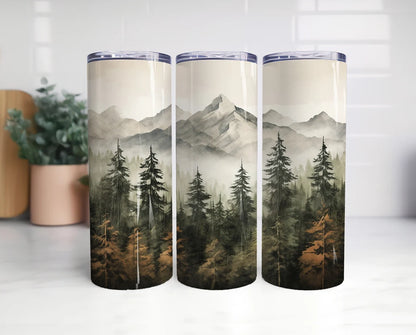 Forest, Mountain Landscape Stainless Steel Tumbler