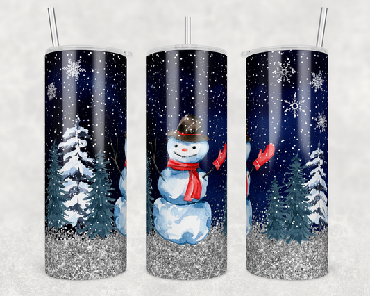 Christmas Snowman Stainless Steel Tumbler