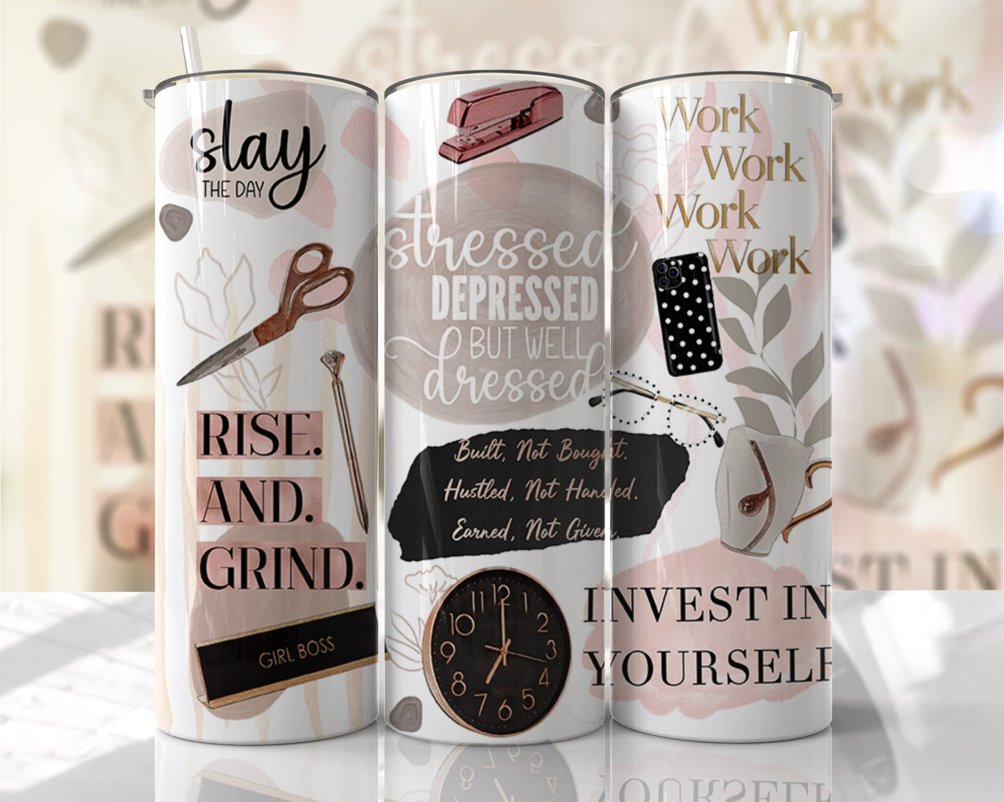 Girl Boss - Positive Affirmations Stainless Steel Tumbler