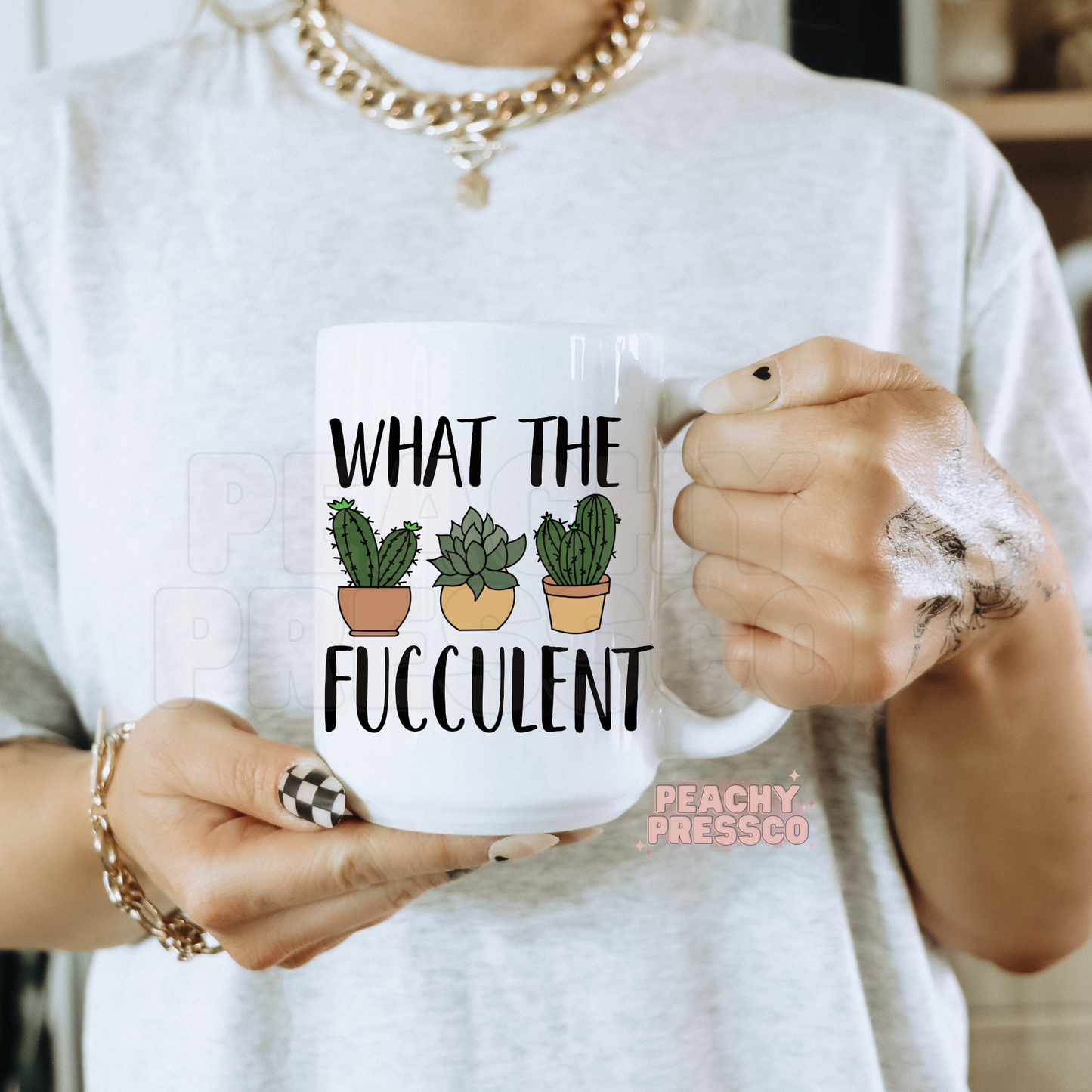 What The Fucculent Ceramic Mug